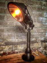 Steampunk desk or dresser lamp: colour changing dresser lamp .